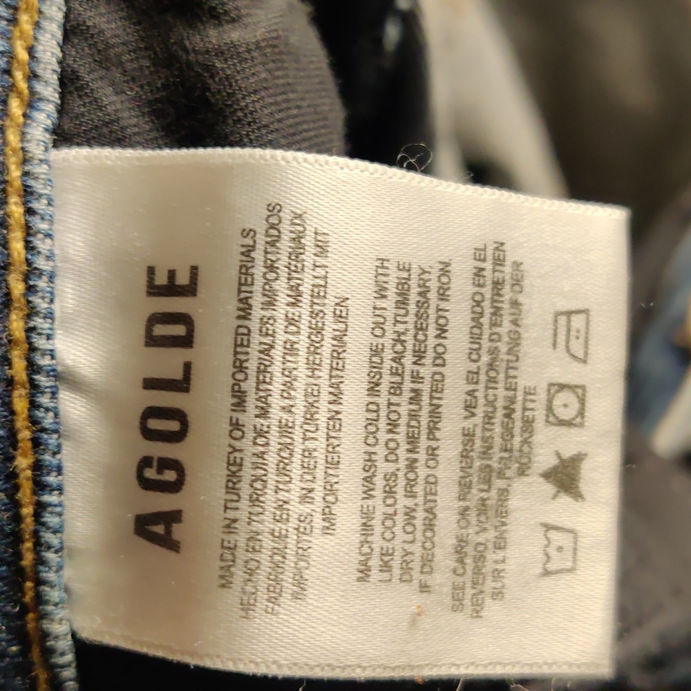 Agolde Riley Long High Rise Straight Nwt Size 33 - Picture 9 of 12